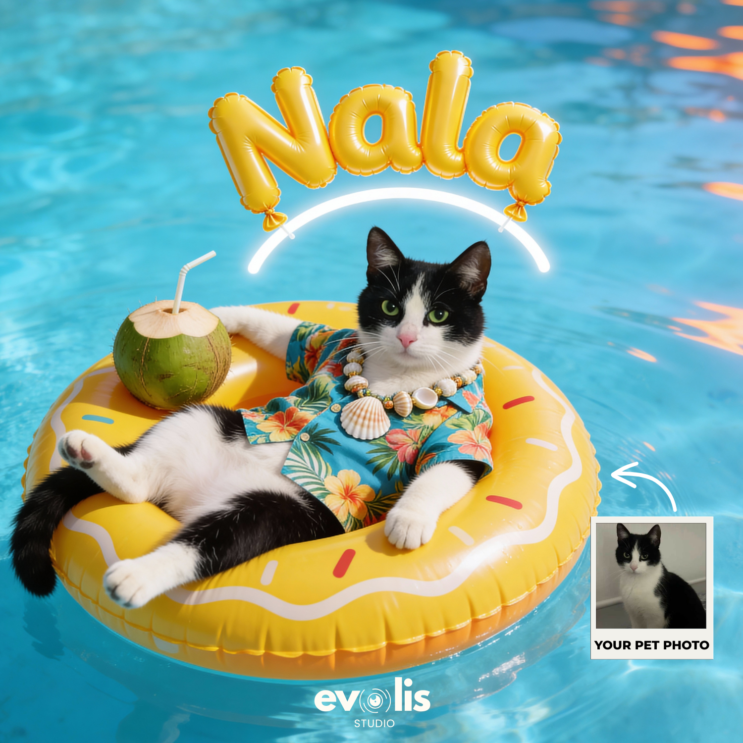 Custom Pet Poster Golden Wave Summer Portrait – Personalized High-Resolution Matte Print for Wall Art, Home Decor, or Unique Gifts for Pet Lovers (Frame Not Included)