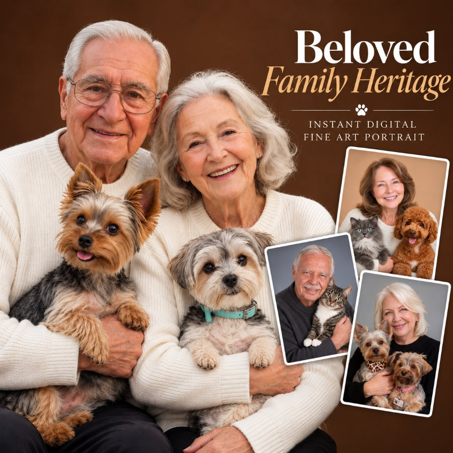 Beloved Family Heritage - Instant Digital Fine Art Portrait