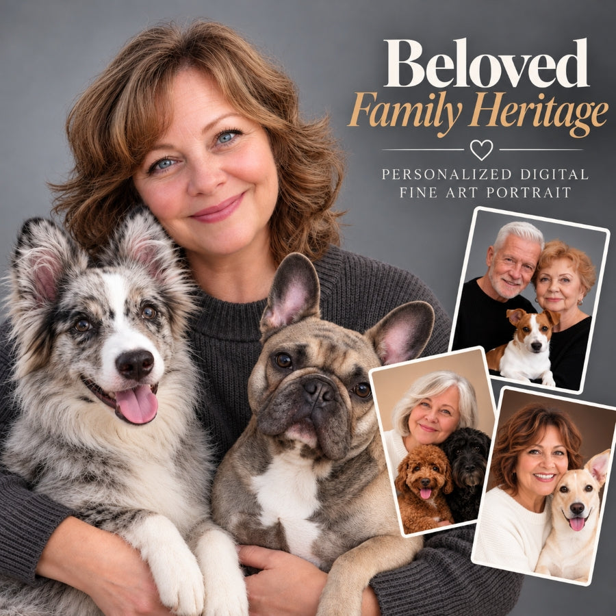 Beloved Family Heritage - Personalized Digital Fine Art Portrait