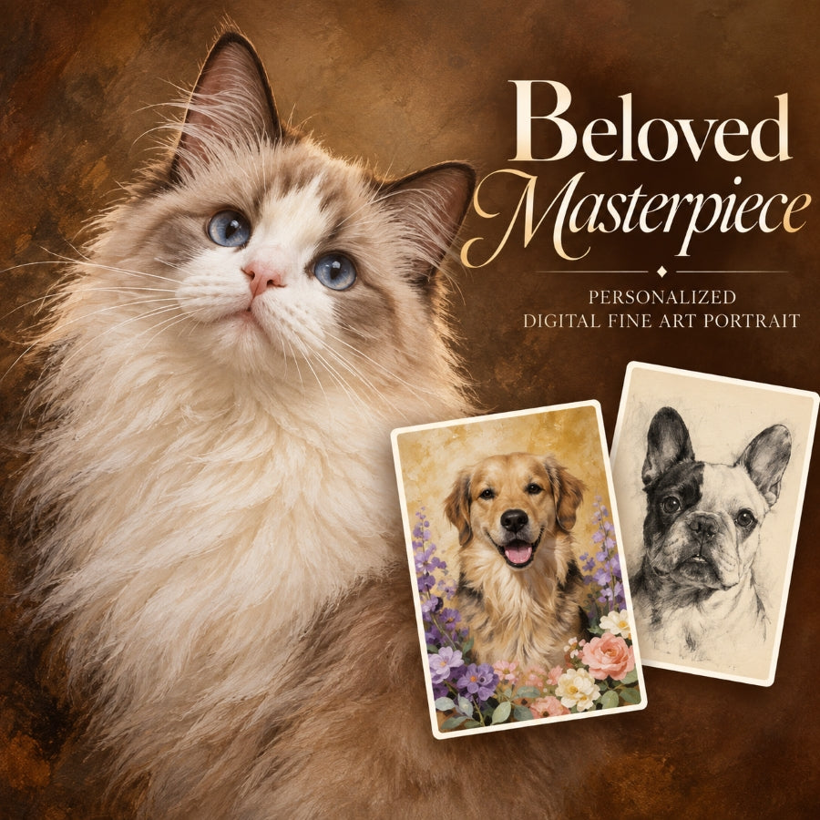 Beloved Masterpiece - Personalized Digital Fine Art Portrait