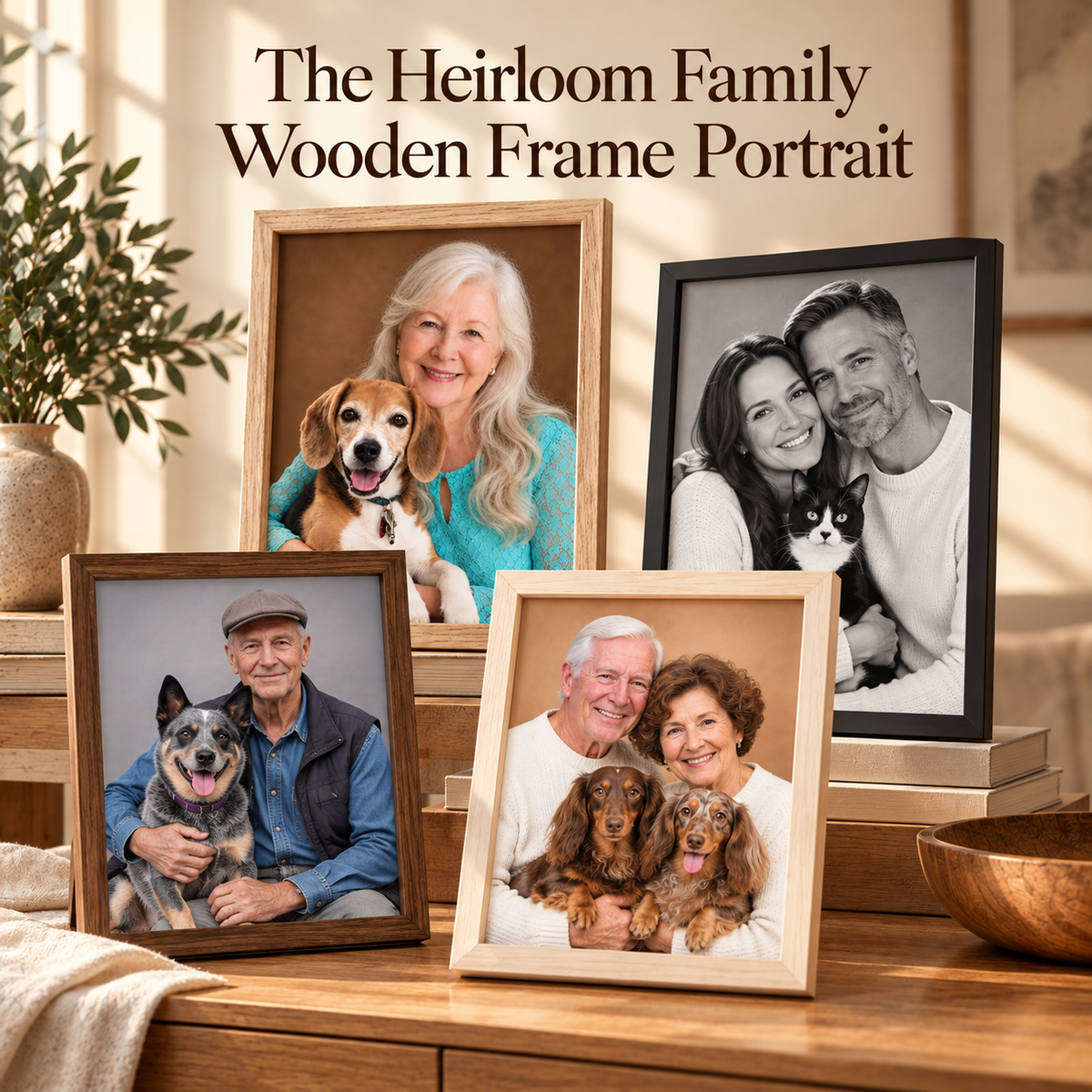 The Heirloom Family Wooden Frame Portrait