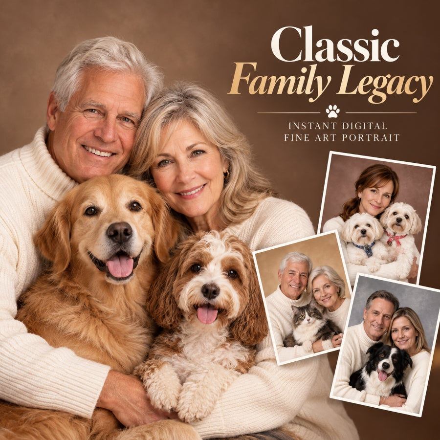 Classic Family Legacy - Instant Digital Fine Art Portrait