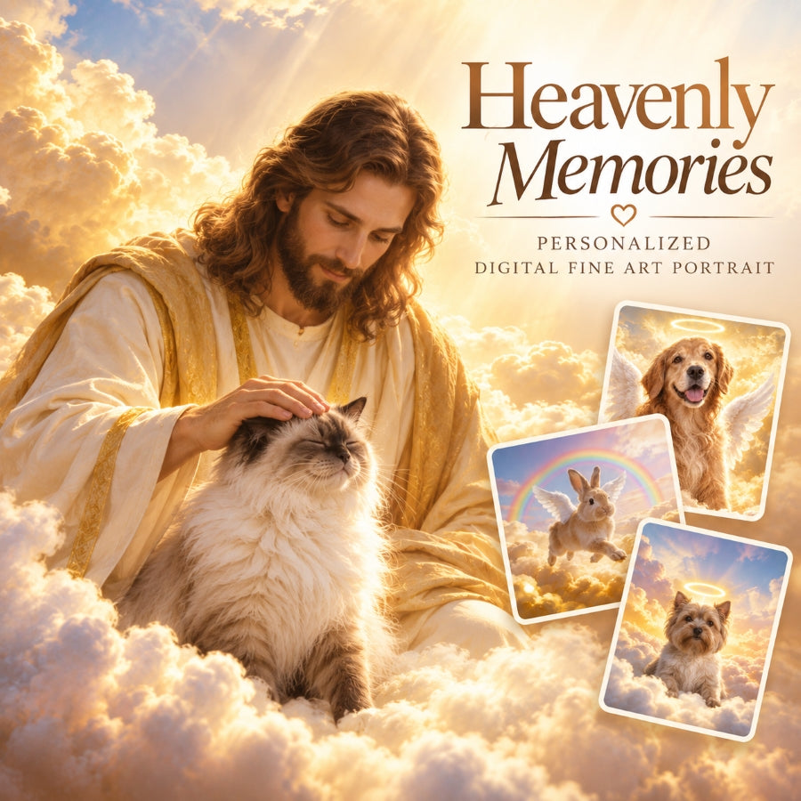 Heavenly Memories - Personalized Digital Fine Art Portrait