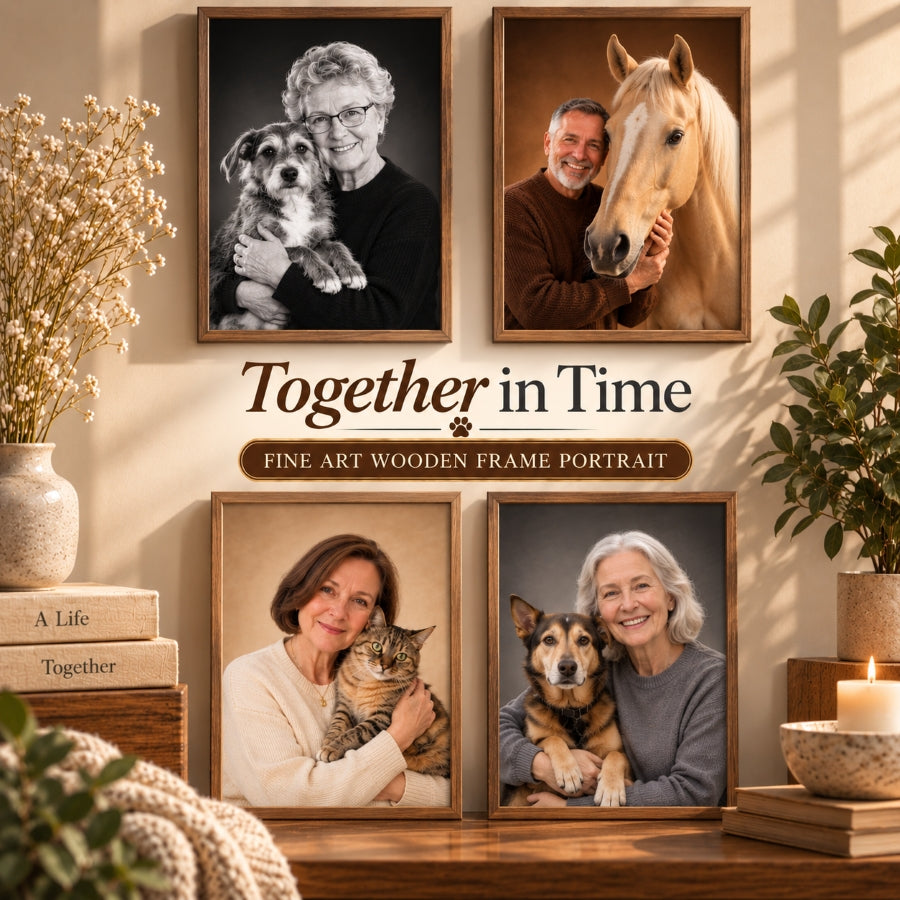 Together in Time - Fine Art Wooden Frame Portrait