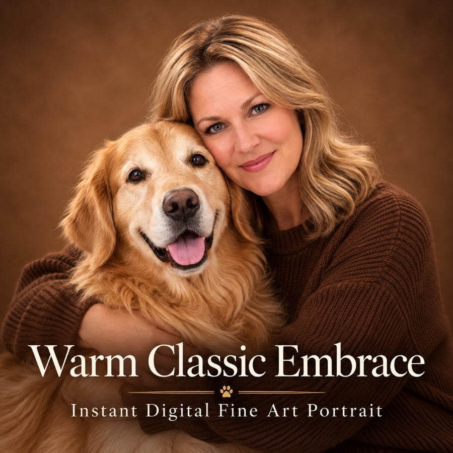 Warm Classic Embrace - Instant Digital Fine Art Portrait
