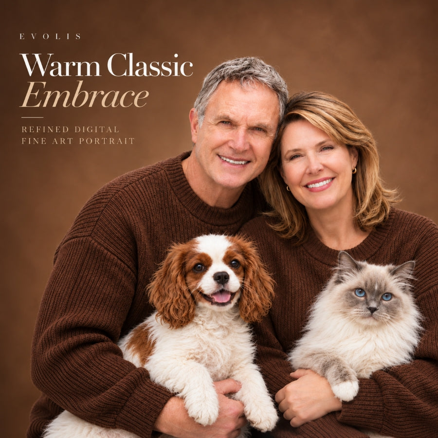 Warm Classic Embrace - Refined Digital Fine Art Portrait